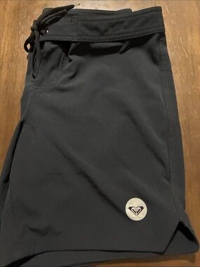 Roxy Women's Black Boardshorts with Logo